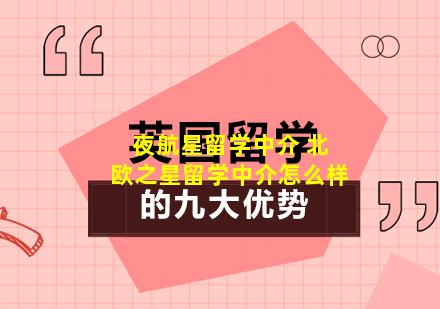 夜航星留学中介 北欧之星留学中介怎么样